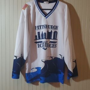 Pittsburgh ice burghs hockey jersey white M/L